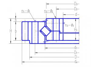 單排交叉滾柱式轉(zhuǎn)盤軸承(外齒式)