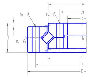 單排交叉滾柱式轉(zhuǎn)盤軸承(無齒式)
